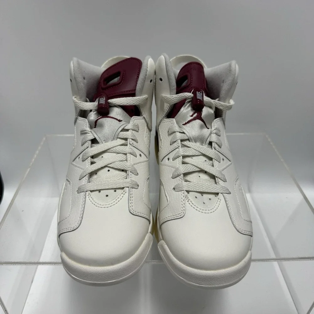 Brand New Air Jordan 6 VI Retro OG BG Off White/New Maroon 836342-115 Size 6.5 Y